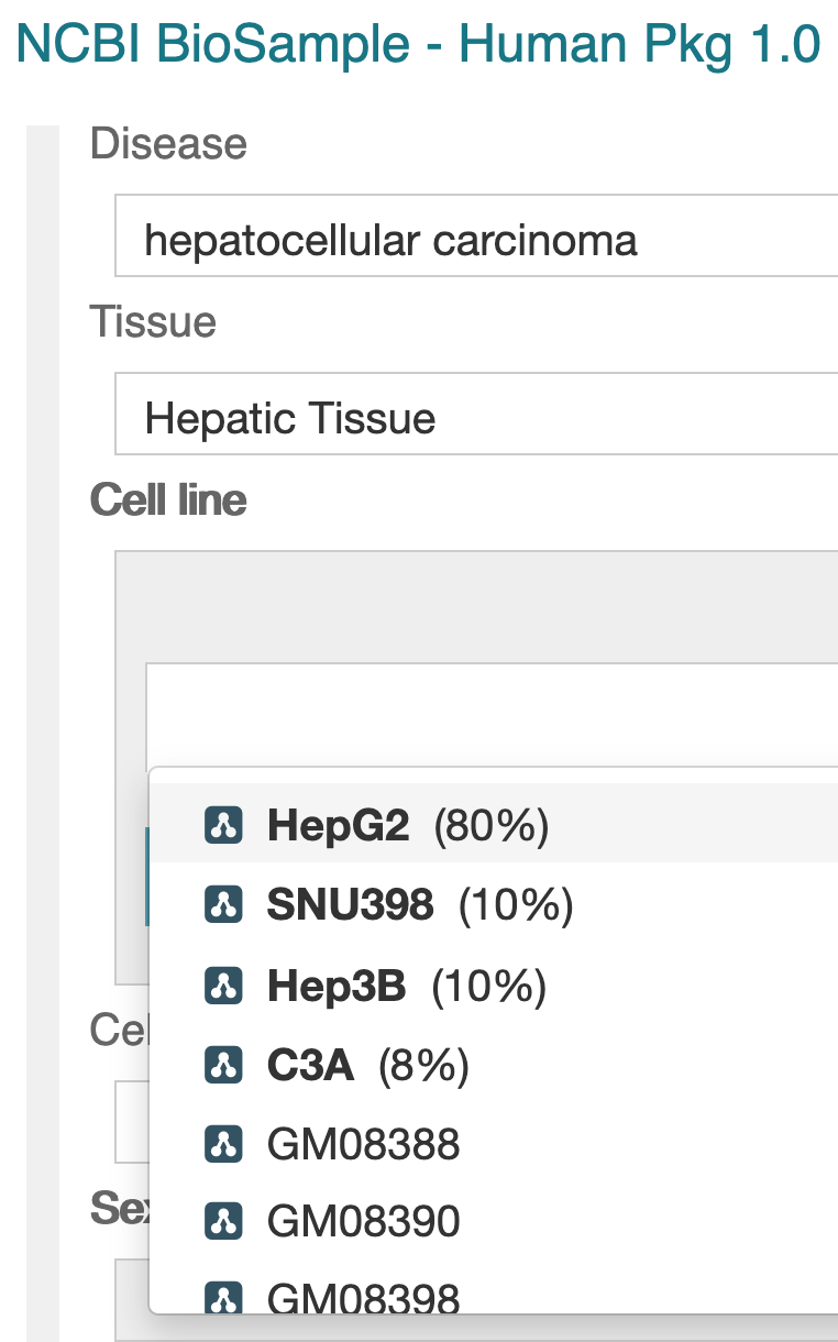 Shows example recommendations from Human 1.0 metadata